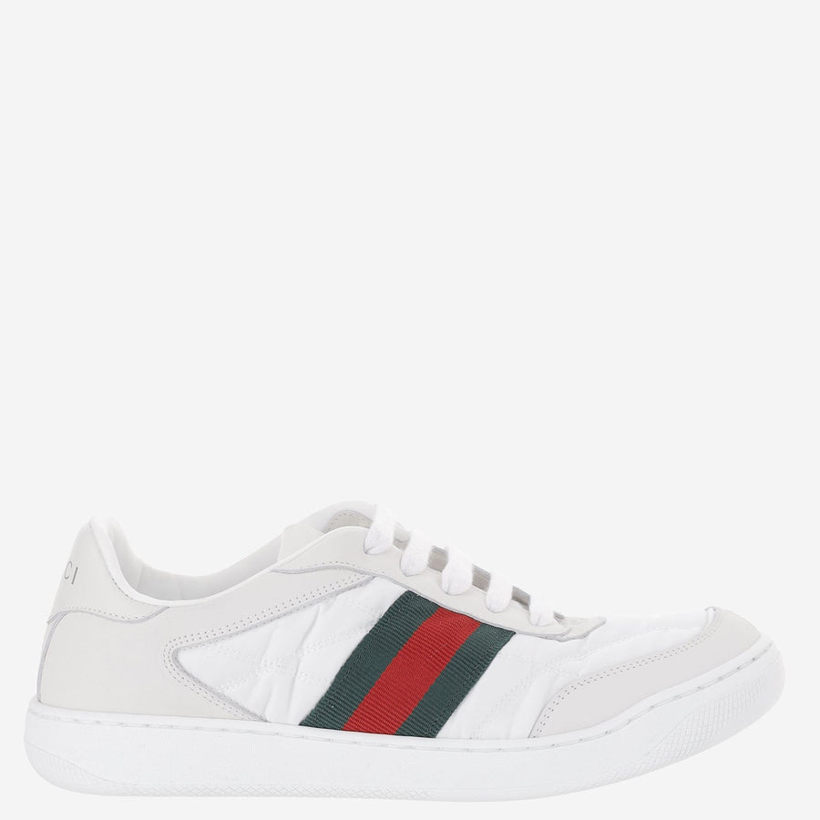 Sneakers Screener White Leather Nylon Trainers