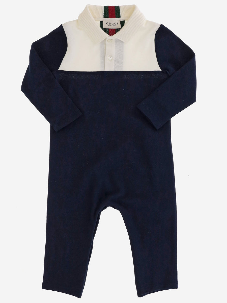 Onesie Stretch Cotton With Web Ribbon Multicolour Babygrow Sets