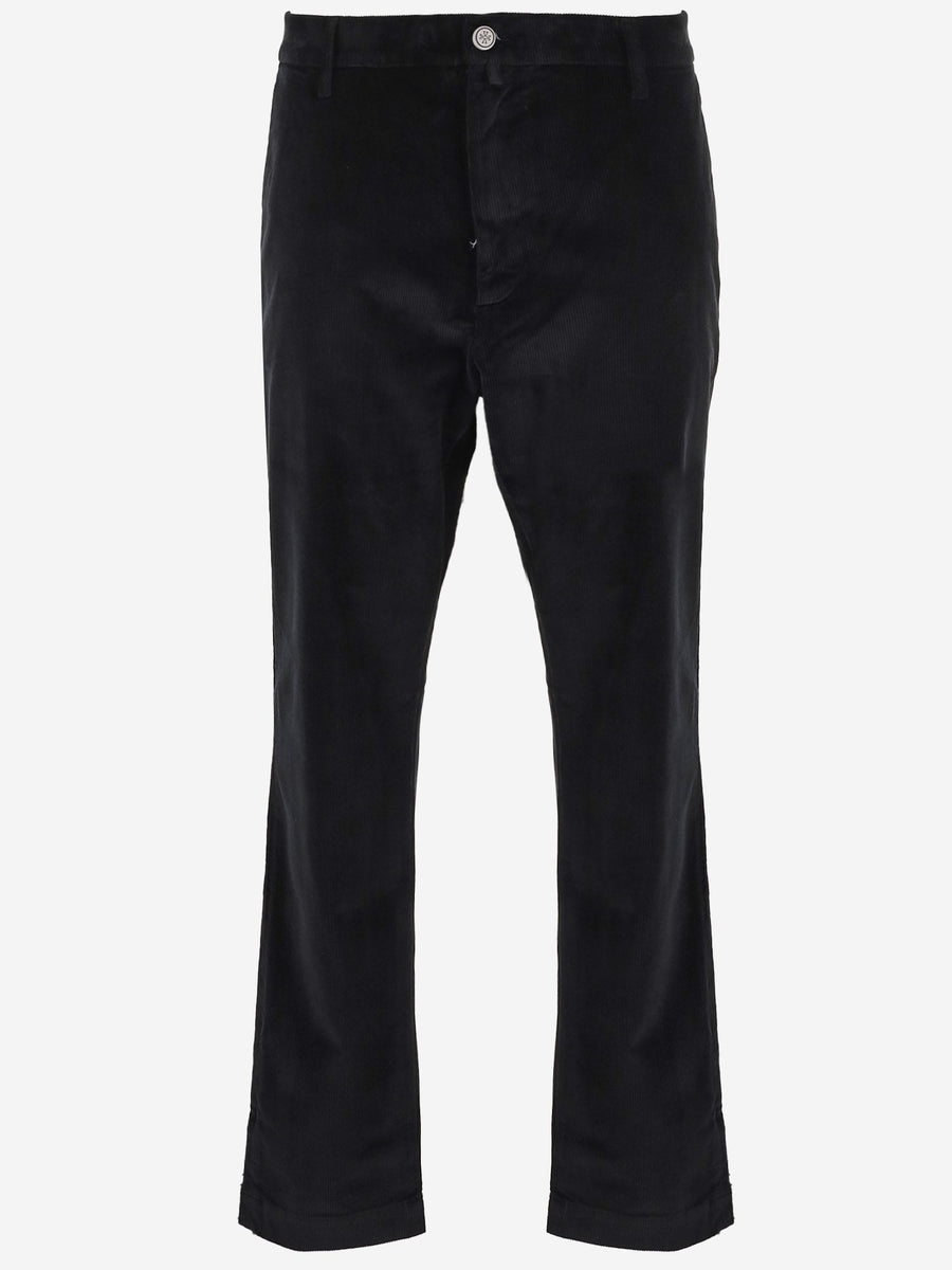 Trousers Stretch Cotton Velvet Black