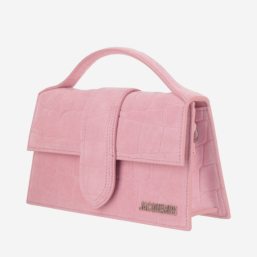 Handbag Le Grand Bambino Pink Suede Handbags