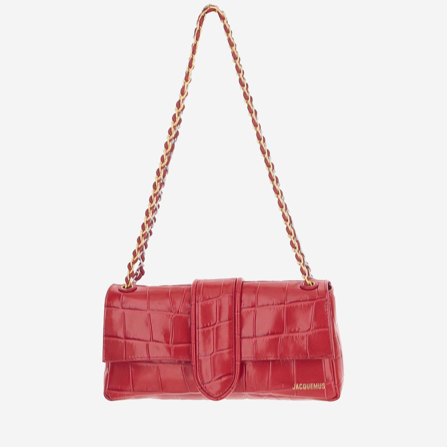 Shoulder Bag Red Calf Leather