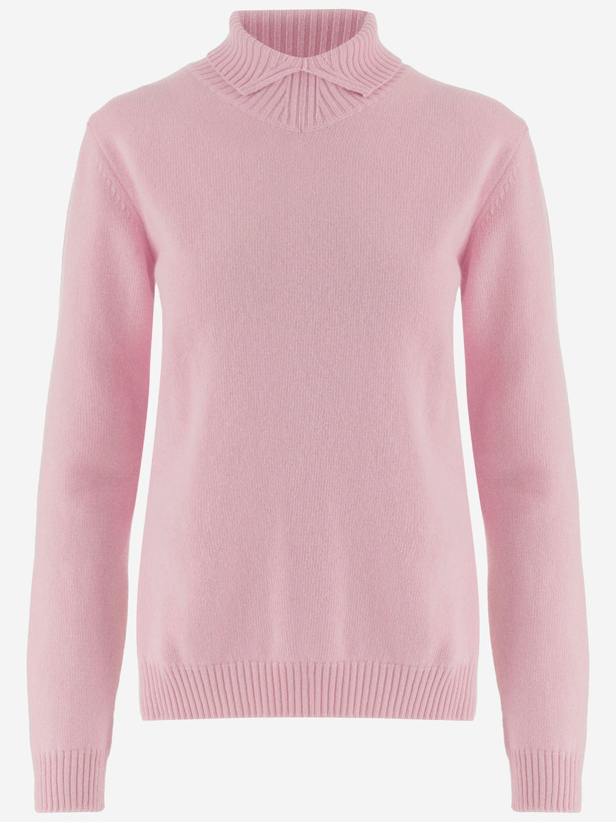Wool Turtleneck Sweater Pink