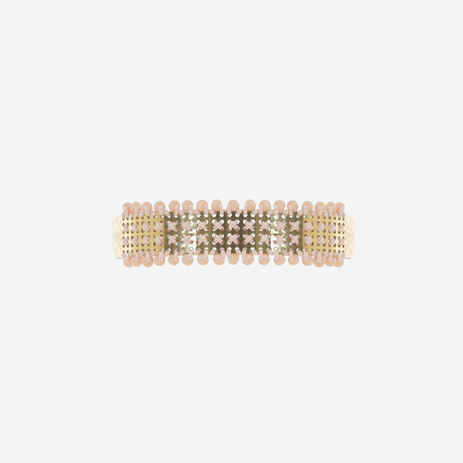 Bracelet With Micro-Stud Panel Pink Steel