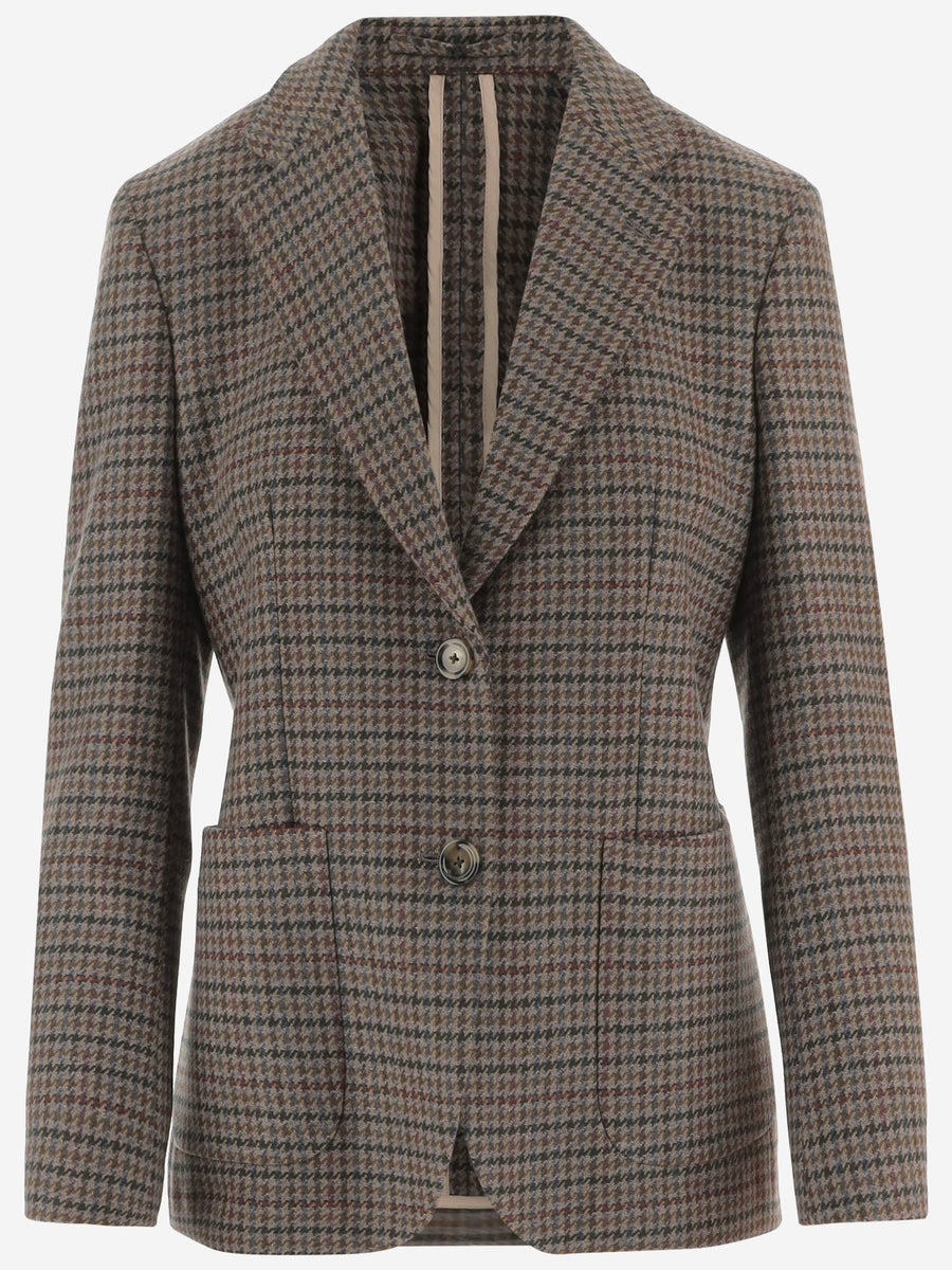 Cashmere Houndstooth Jacket Multicolour