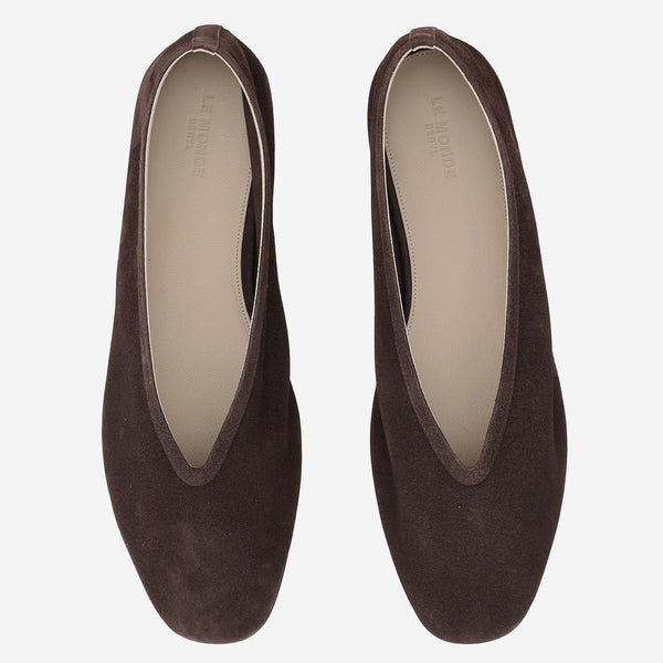Flat Shoes Luna Suede Brown