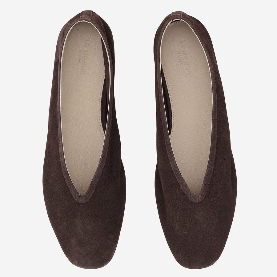 Flat Shoes Luna Suede Brown