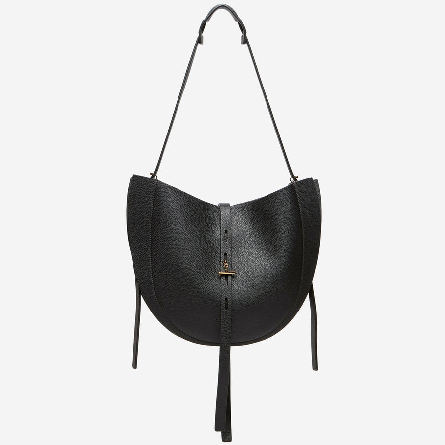 Shoulder Bag Lizzie Textured Leather Black