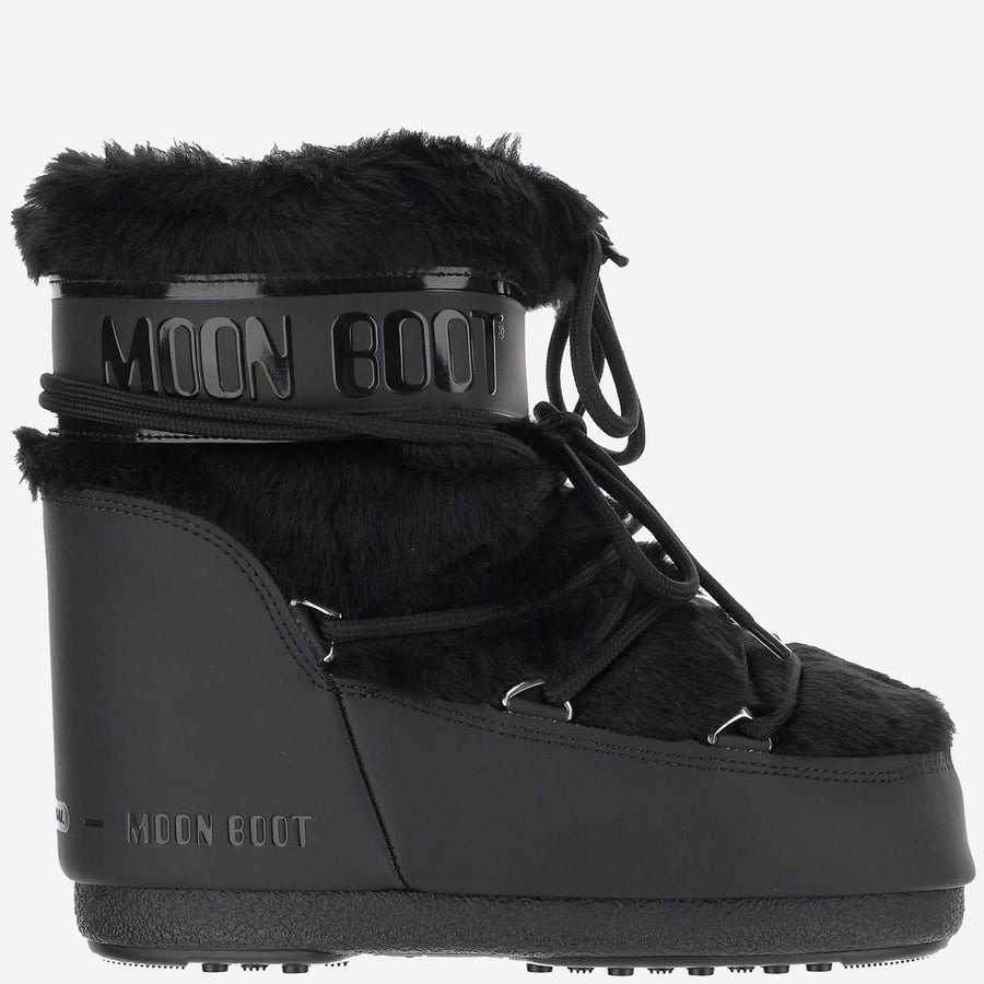 Ankle Boots Icon Faux Fur Black Modacrylic