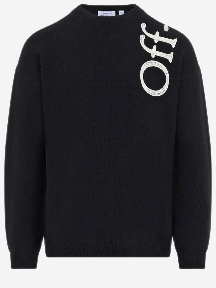 Knit Logo Sweater Black Cotton