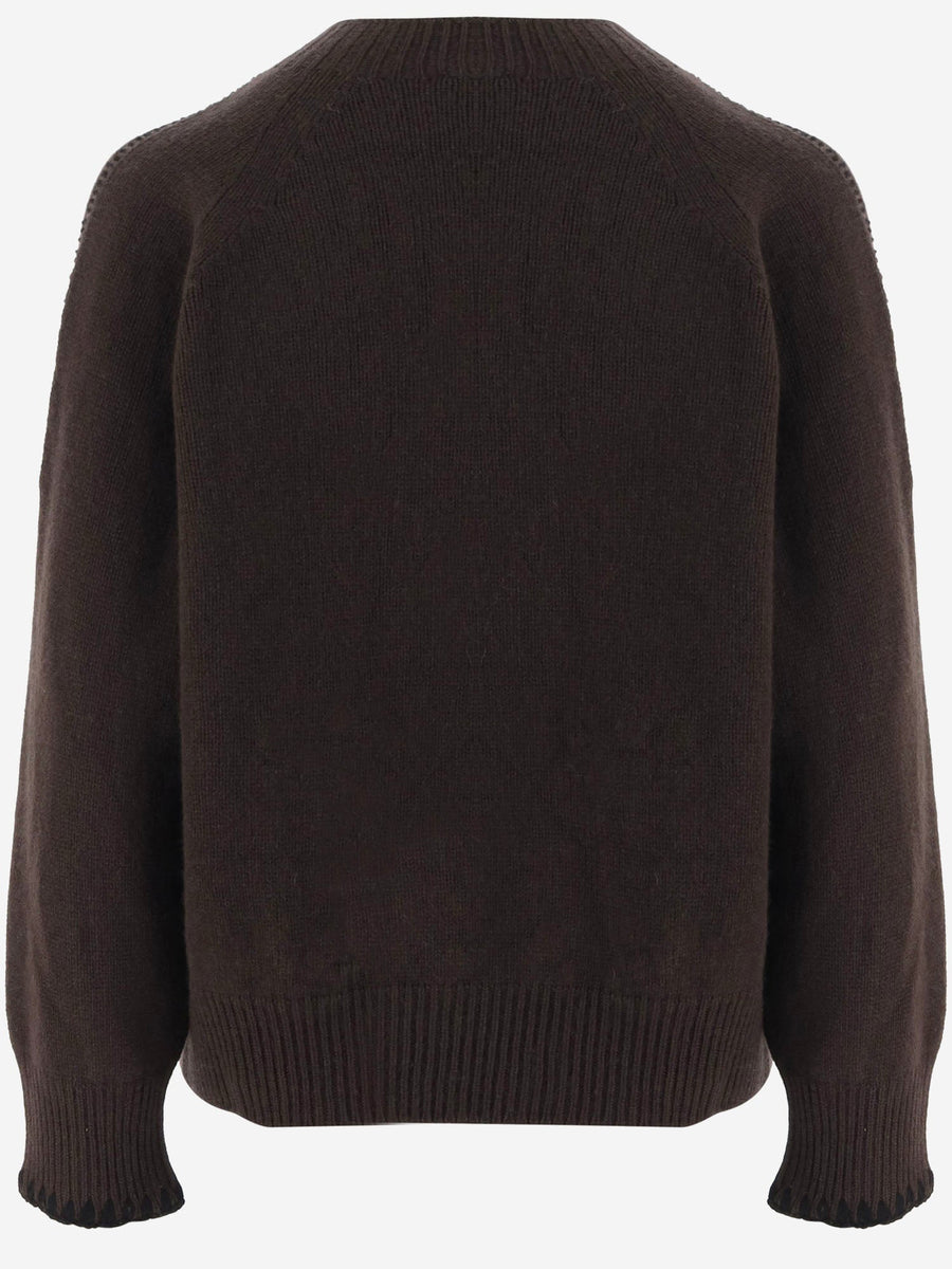 Cashmere Sweater Crew Neck Brick