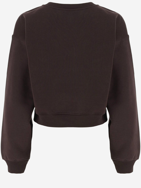 Cotton Logo Sweatshirt Brown