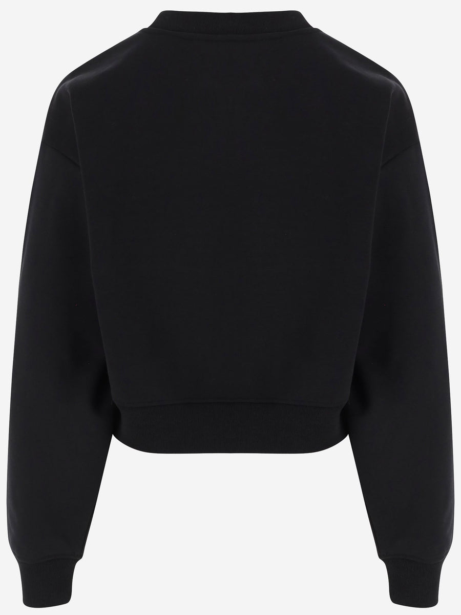 Cotton Sweatshirt Logo Black