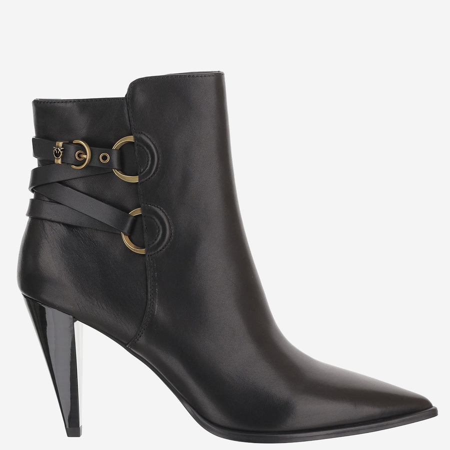 Leather Ankle Boots Vane Black Upper: Cow
