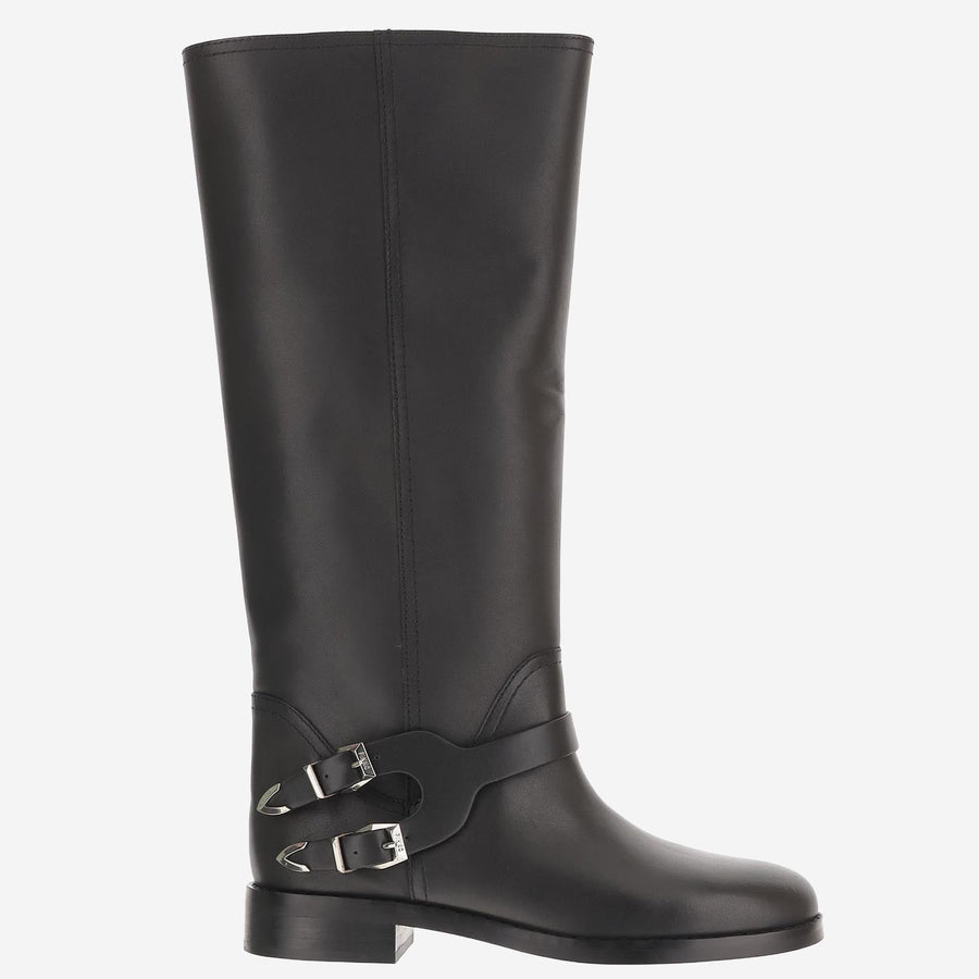 Boots Cheval Leather Black Upper: Cow