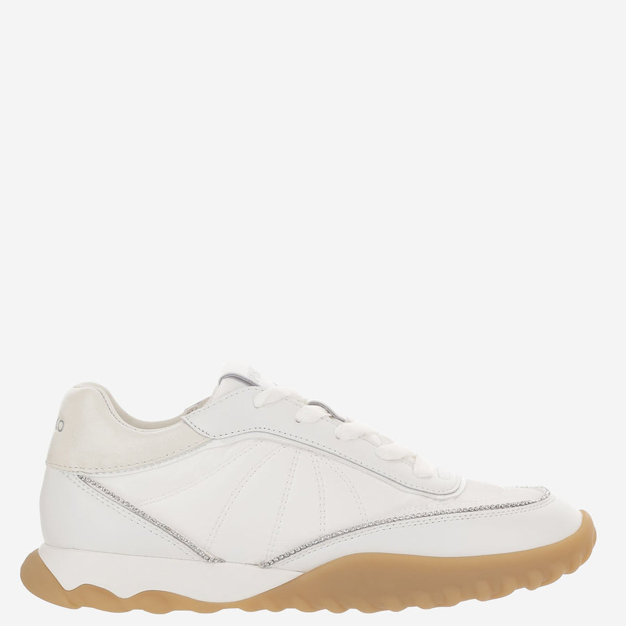 Sneakers Gea Leather-Blend White Upper: Calfskin Trainers