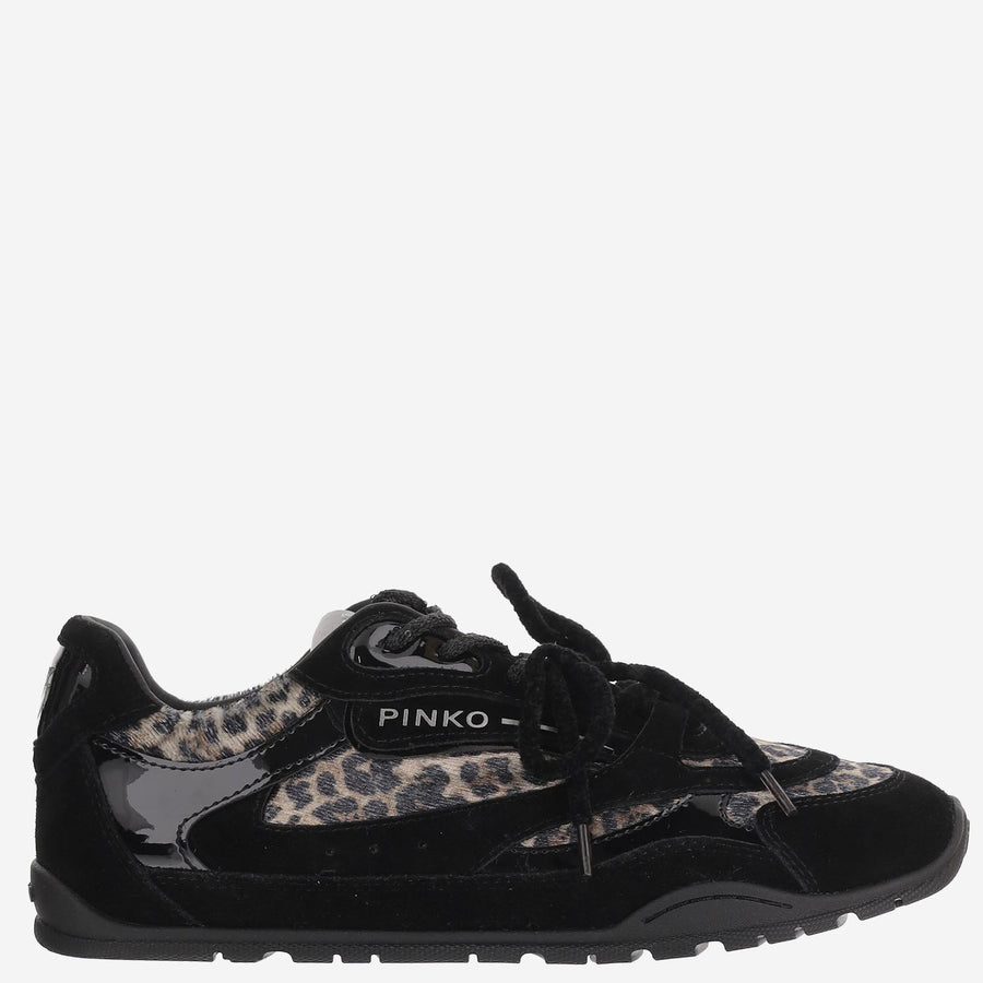 Sneakers Yulia Leather And Mesh Black Upper: Cow Trainers