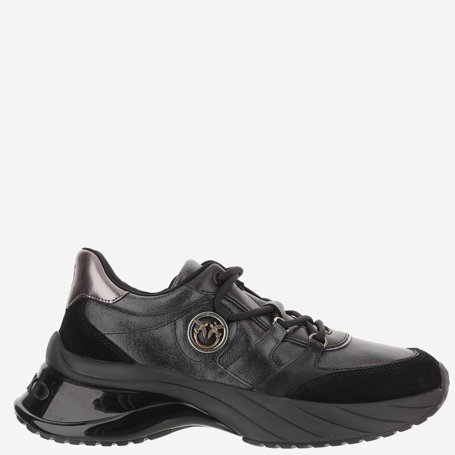 Leather Sneakers Black Upper: Bovine Trainers