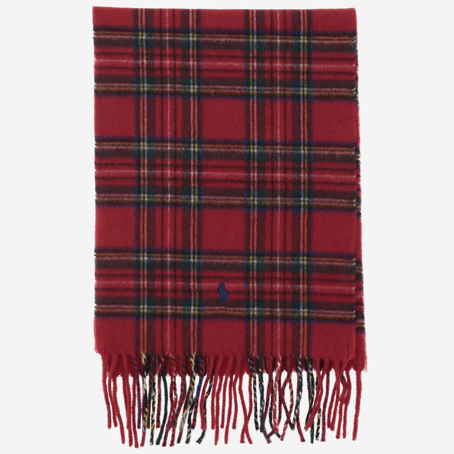 Cashmere Scarf With Embroidered Logo Multicolour