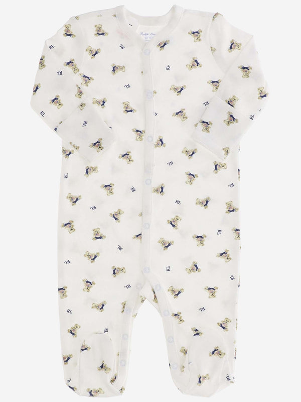 One-Piece Cotton Onesie With Polo Bear Print Multicolour Tracksuit Sets