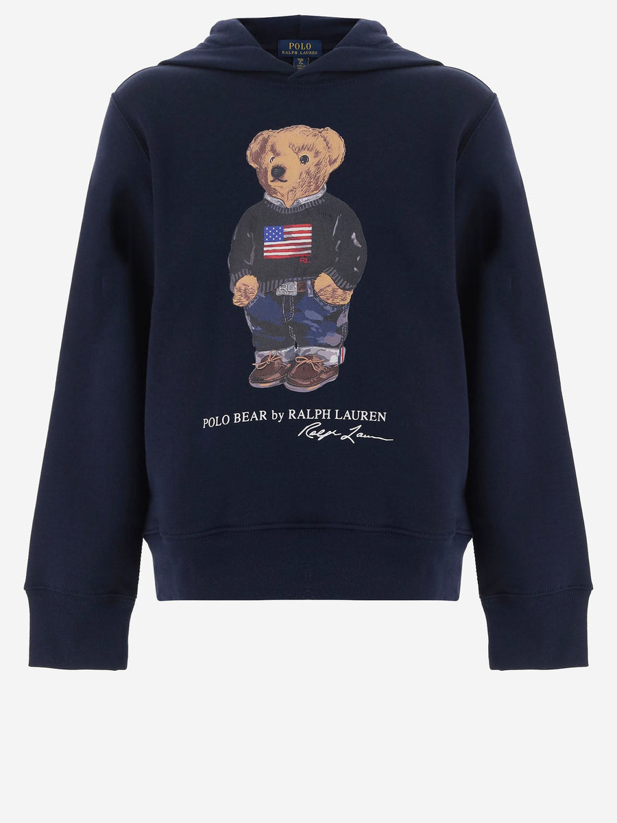 Sweatshirt Polo Bear Cotton-Blend Navy Hoods & Sweatshirts
