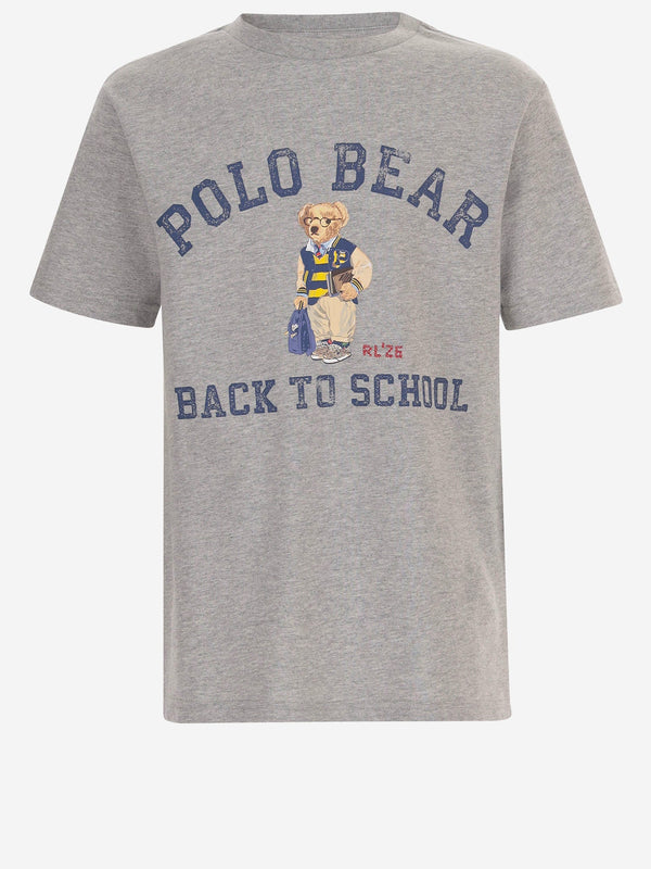 T-Shirt Cotton With Logo Grey T-shirts