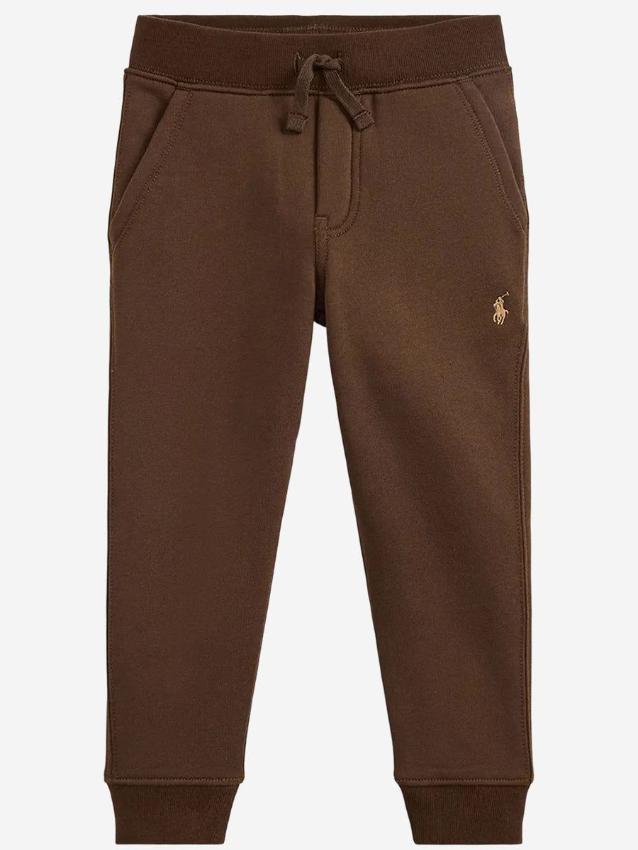 Cotton-Blend Pants Brown Trousers