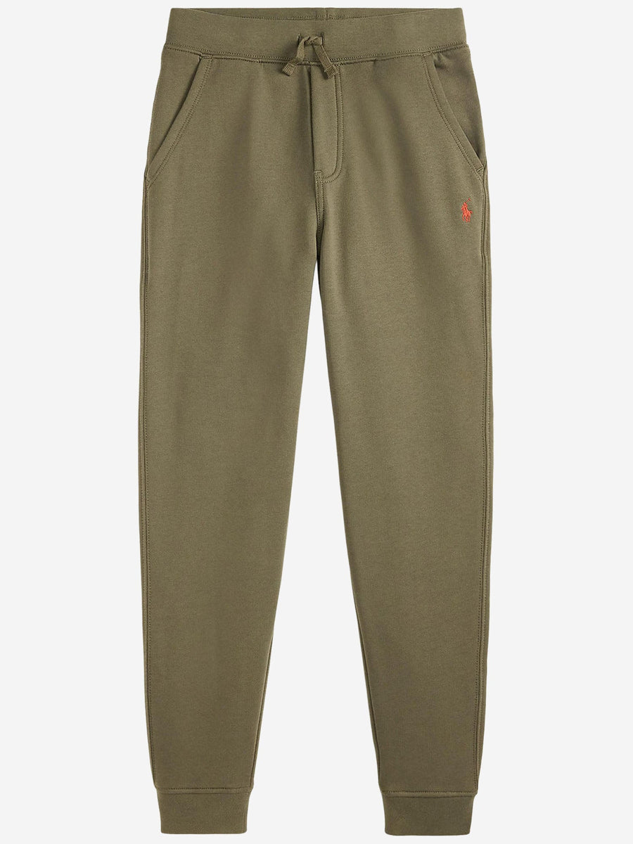Pants Cotton-Blend Olive Green Trousers