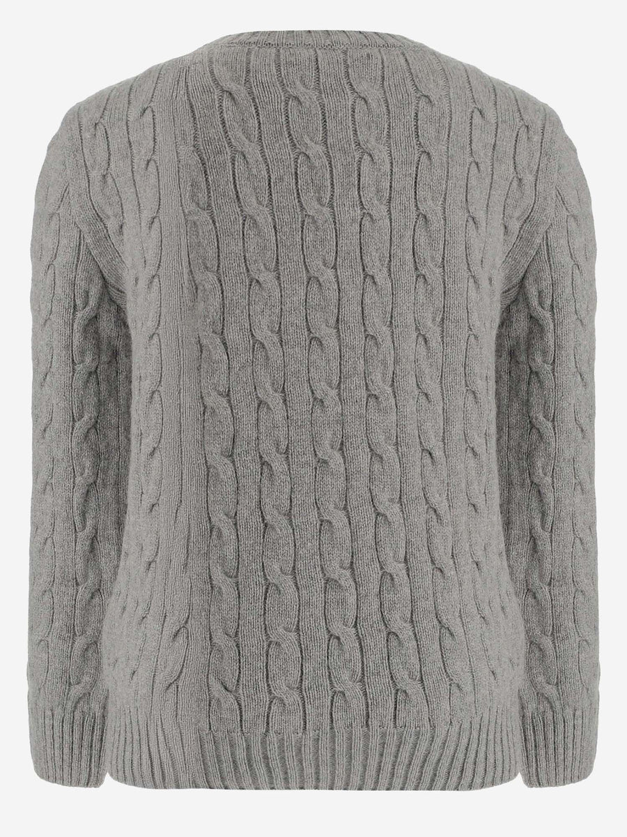 Cable-Knit Sweater Wool And Cashmere Grey