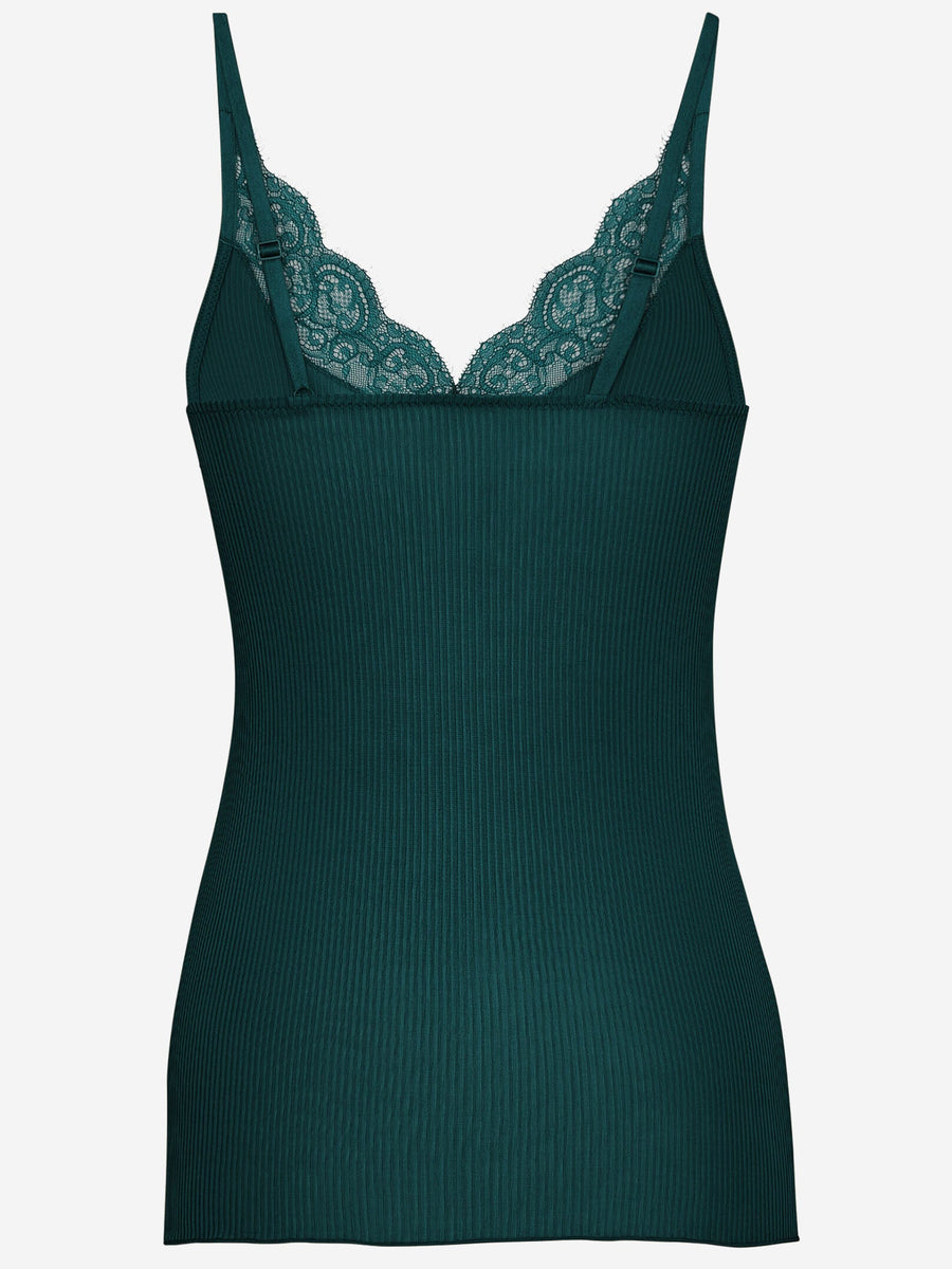 Tank Top Silk Jersey Dark Green