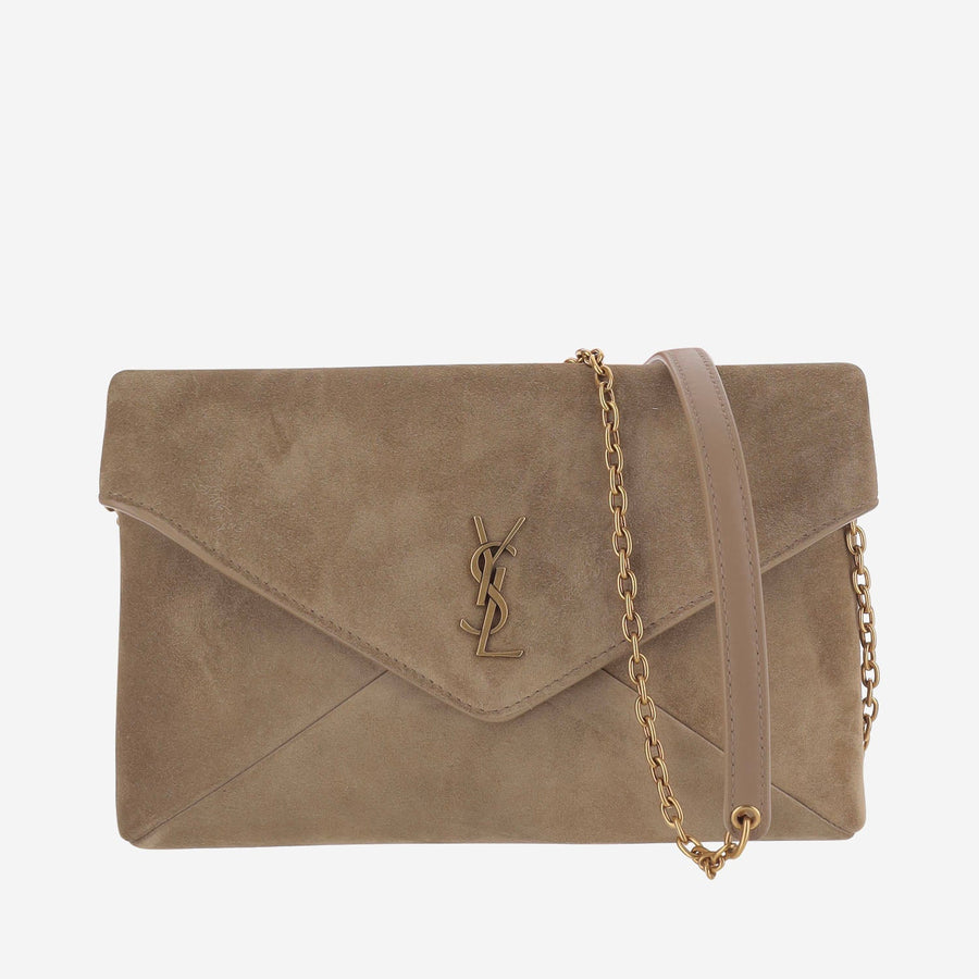 Shoulder Bag Suede Beige