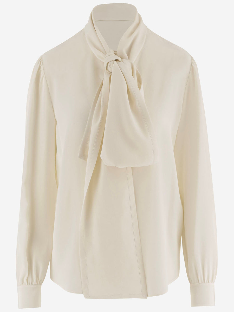 Shirt Silk Crêpe De Chine Ivory