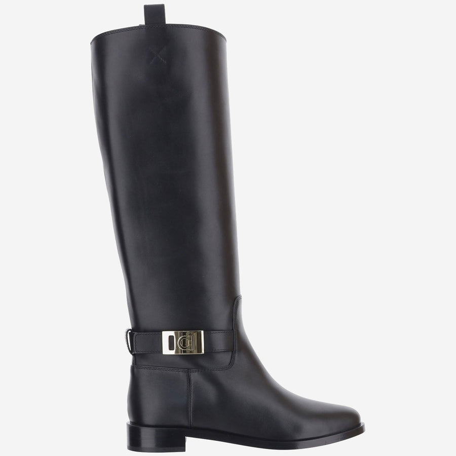 Zakia Leather Boots Black