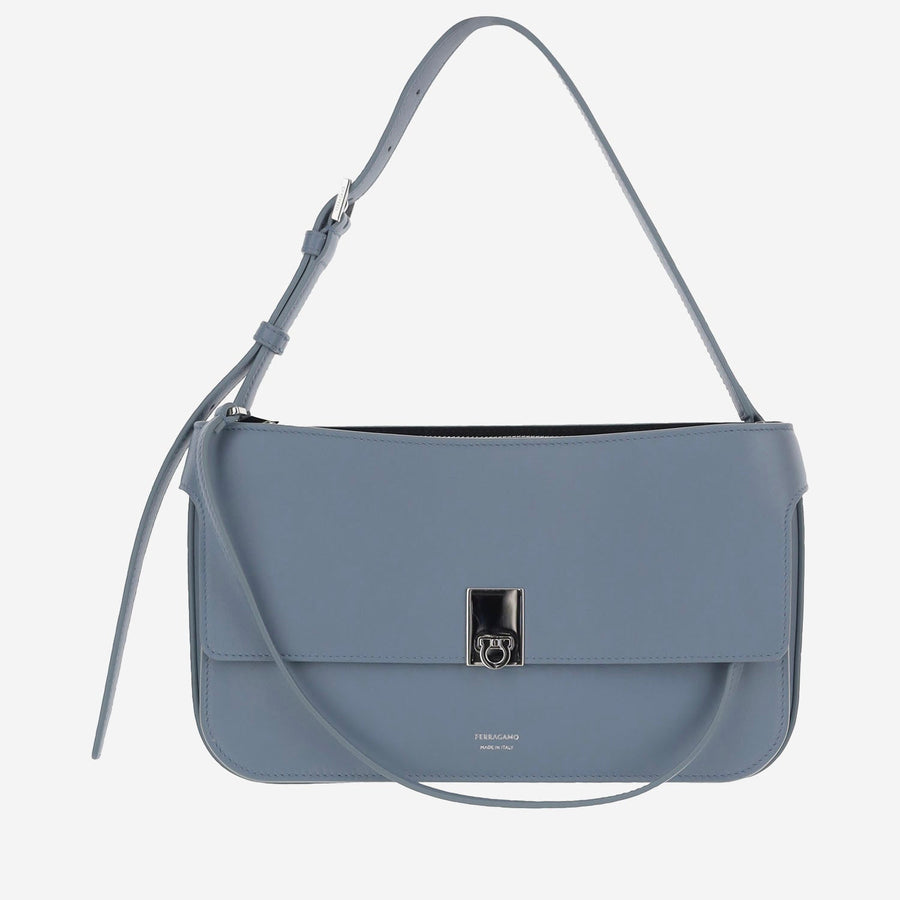 Shoulder Bag Hug Leather Seaglass/black Calf