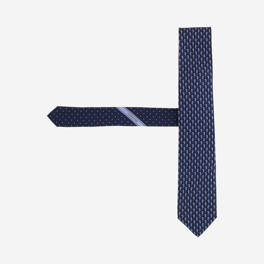 Silk Tie Navy Ties & Bow