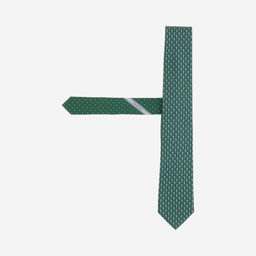 Tie Silk Green Ties & Bow
