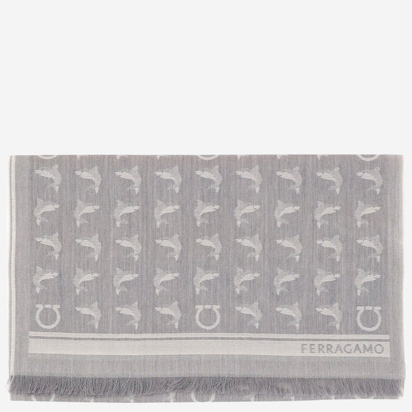 Scarf Light Grey Wool