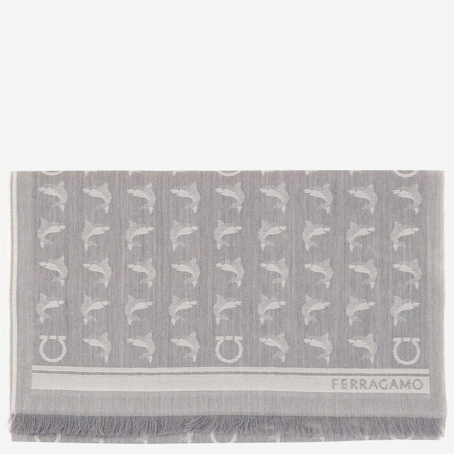 Scarf Light Grey Wool