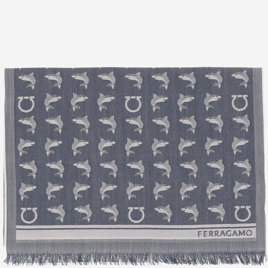 Scarf Washed Denim Wool