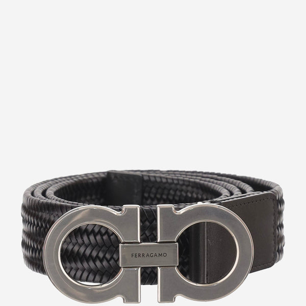Leather Belt Black Fabric (regenerated Calf