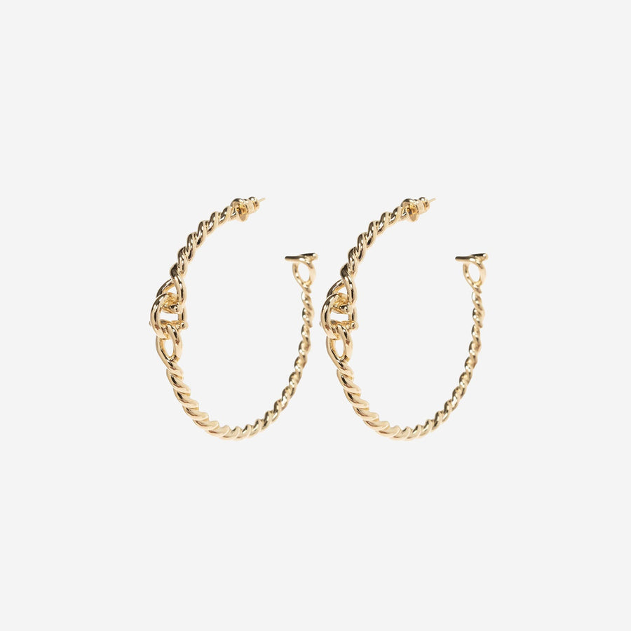 Brass Hook Earrings Gold