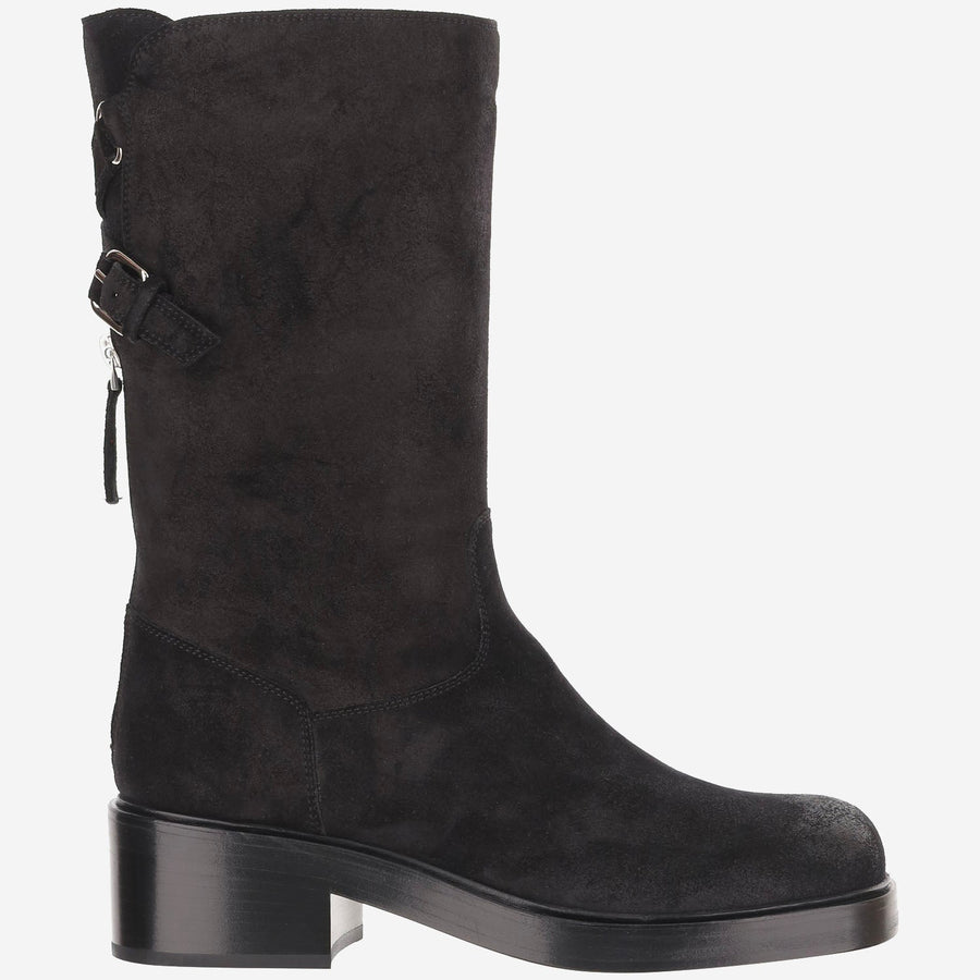 Suede Ankle Boots Black