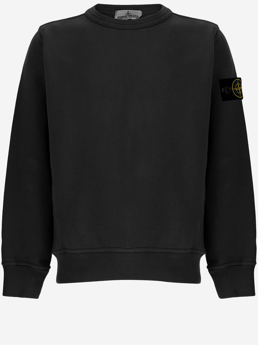 Cotton Sweatshirt With Logo Black Hoods & Sweatshirts