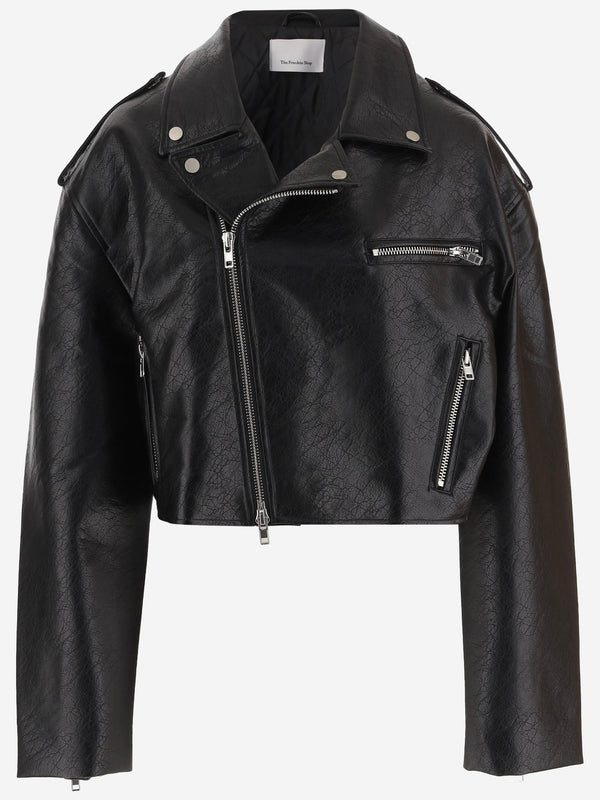 Jacket Black Polyester Polyurethane