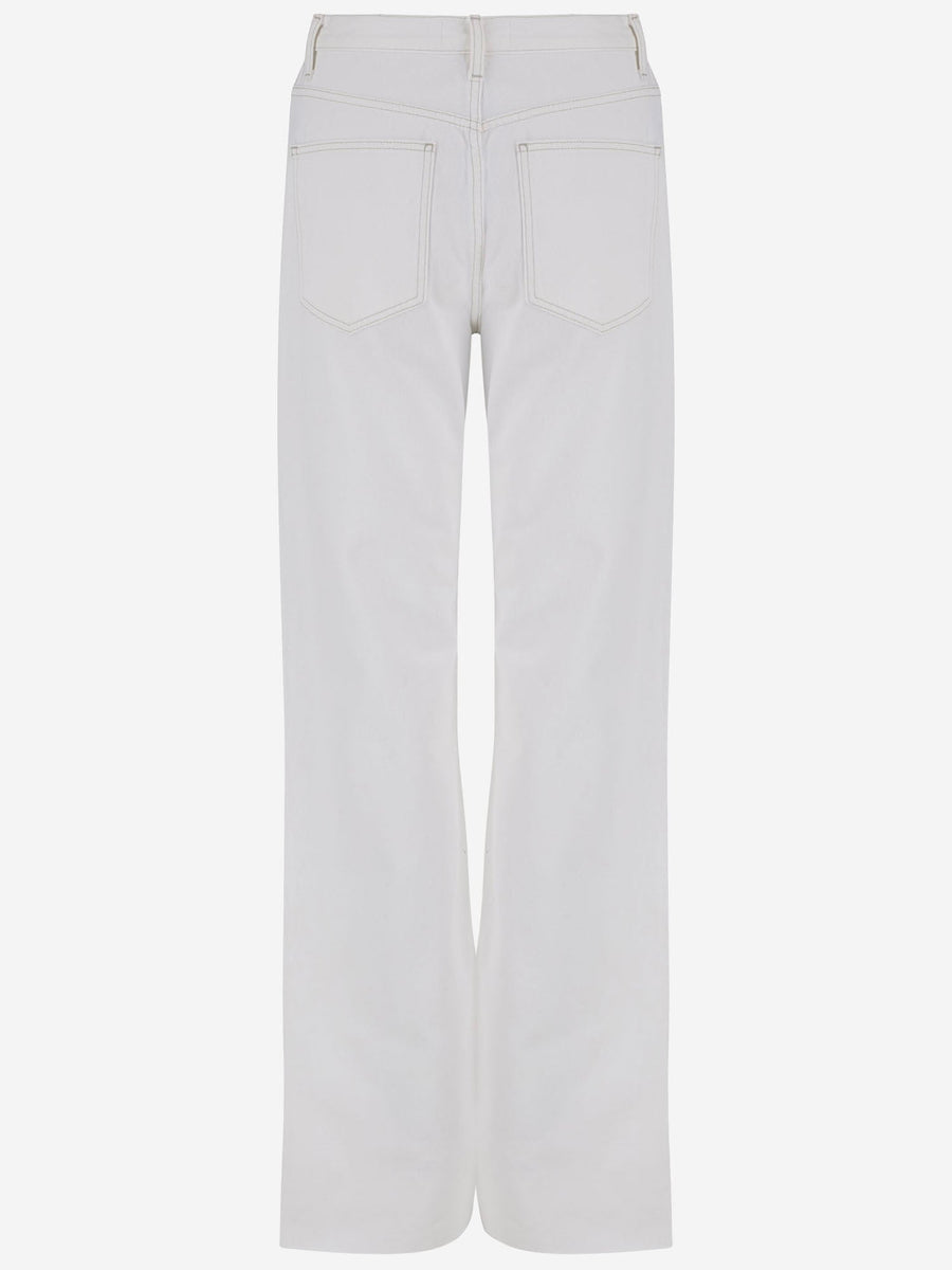 Cotton Denim Jeans White