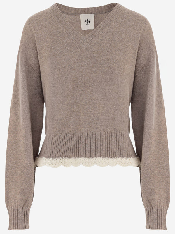 Knit Sweater Como Wool-Cashmere Beige