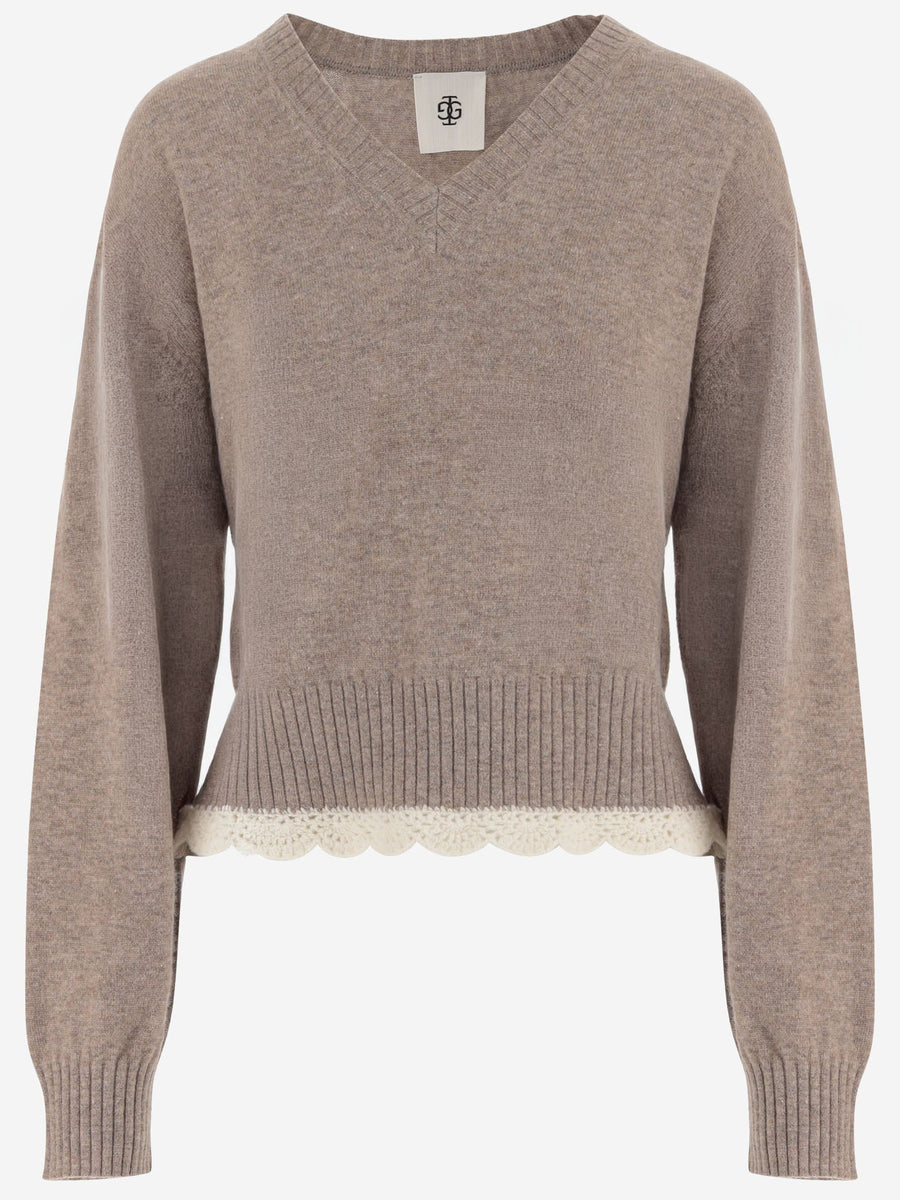 Knit Sweater Como Wool-Cashmere Beige