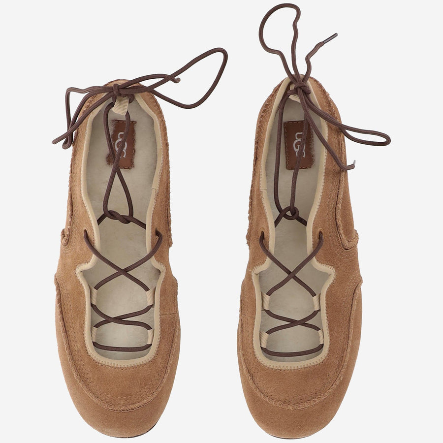 Ballerina Sneakers Quill Brown Suede Light