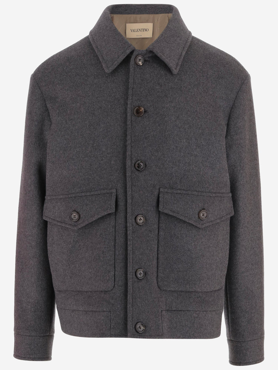 Jacket Wool-Cashmere Blend Grey