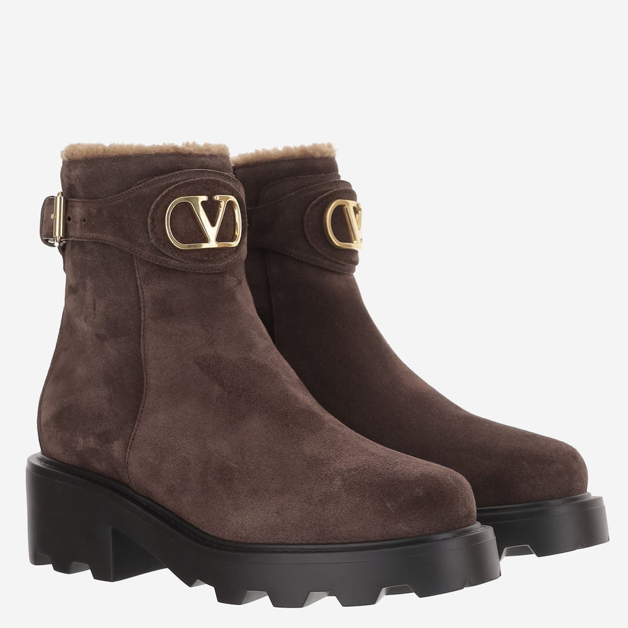 Ankle Boots Suede Dark Brown