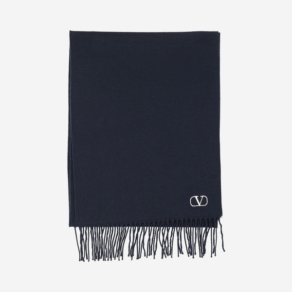 Scarf Virgin Wool Navy